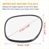 Left side heated mirror glass backing plate for toyota rav4 2013-2018 black plastic with rounded edges shown from back side