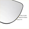 Left side heated white mirror glass for toyota rav4 2005-2011 with black-framed side view and smooth edges