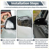 Black plastic left side rearview mirror cover cap showing back side for toyota hilux 2015-2020 installation