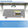 Gray plastic left sun visor for toyota tacoma 2005-2015 with built-in airbag warning and snap-fit design