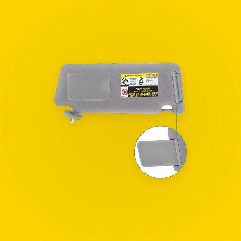 Left Sun Visor for Toyota Tacoma 2005-2015 Gray with Vanity Mirror &