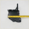 Black metal lh bonnet hinge for toyota hilux ln rn series 1978-1983 with curved angular design and mounting holes