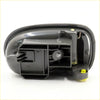 Back side of black plastic lh door handle with yellow accents for mazda familia 323 b series b2000 fd courier years