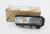 Lh mirror cover turn signal light for toyota hilux 2011-2015 with black rubber housing and amber light inside