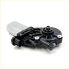 Black plastic and metal lh power window motor assy with silver housing for toyota hilux 2004-2016 back side view