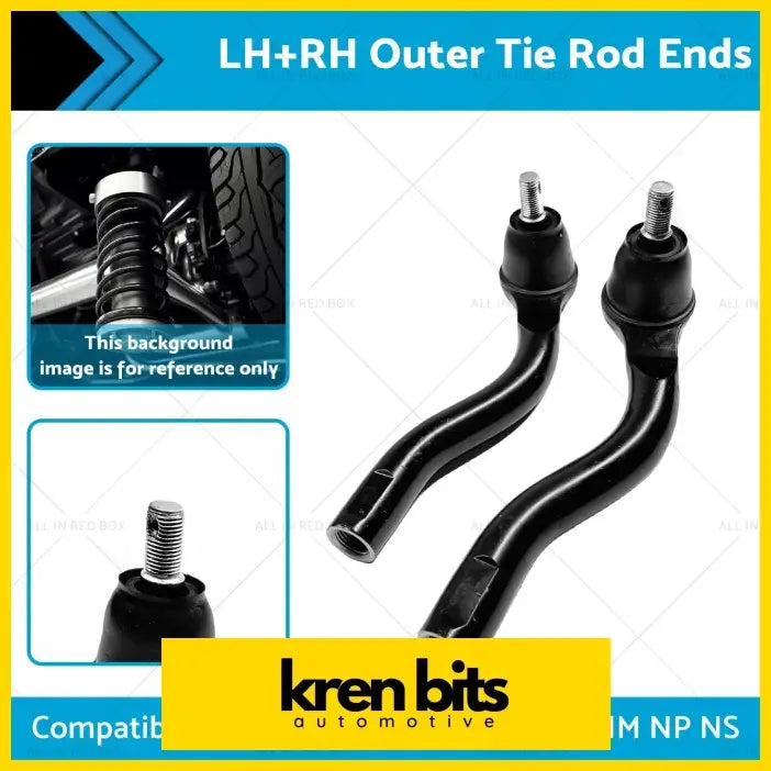 Black plastic and metal lh and rh outer tie rod ends for mitsubishi pajero commercial automotive use back side view
