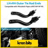 Black plastic lh and rh outer tie rod ends compatible with mitsubishi pajero 4wd nm np ns for commercial use