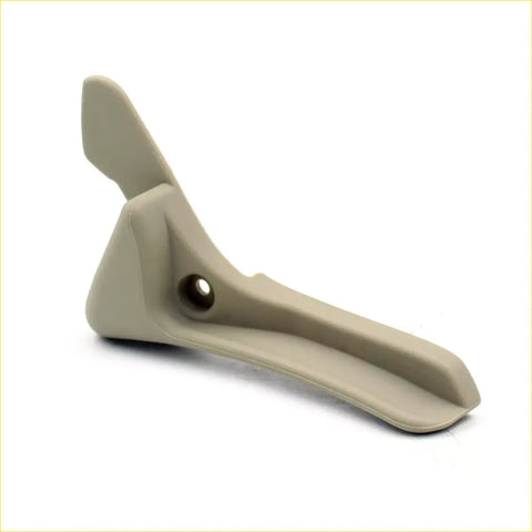 Beige plastic lh seat adjustment lever handle with circular hole and ergonomic contours for mitsubishi triton l200 crew
