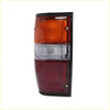 Black-framed lh tail light rear assembly with amber clear and red lenses for mitsubishi l200 double cab dodge ram 50 strada