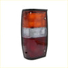 Lh tail light for mitsubishi l200 double cab with black frame and amber clear red rectangular lens sections