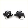 Black plastic dome-style license plate lights with clear lenses and exposed wiring for isuzu rodeo tf tfr and chevrolet luv