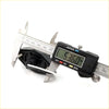 Black plastic motor housing of license plate light for isuzu rodeo tf tfr chevrolet luv measured by digital caliper