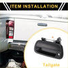 Black plastic liftgate latch tailgate handle with metal latch for toyota tundra 2007-2021 back side view
