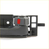 Light gray plastic door handle bezel with red button for toyota hilux sr5 2004-2016 shown from front side