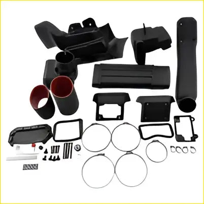 Black plastic low and high snorkel kit with red interior and metallic gaskets fit for jeep wrangler jl petrol