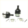 Black rubber-coated metal lower ball joints with threaded shafts and metal retaining rings for Toyota Hilux 2005-2015
