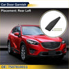 Black plastic lower door trim garnish for rear left side of mazda cx-5 compatible with toyota c-hr 2017-2023