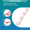 Red silicone sealant applicator with flexible elongated design and four oval nozzles for toyota 4runner intake gasket