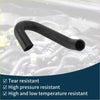 Black rubber lower radiator hose for Toyota Highlander 2009-2011 with smooth curve and reinforced ends