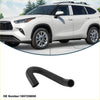Black rubber lower radiator hose for toyota highlander 2009-2011 shown from the back side