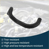 Black rubber lower radiator hose for Toyota Highlander 2015-2019 with reinforced ends and flexible smooth surface