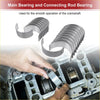 Set of metallic silver main and connecting rod bearings for crankshaft in toyota land cruiser bearing kit