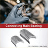 Silver metallic main bearing set with curved segmented design for toyota tacoma connecting rod bearing kit