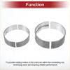 Two metallic split-ring main and connecting rod engine bearings with a brushed silver finish for toyota tacoma