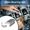 Set of ten silver metallic main engine bearings with curved u-shaped design for toyota 4runner 1983-2006