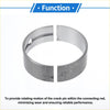 Silver metallic main bearing set with split design for precise crankshaft alignment for toyota 4runner 1985-1988