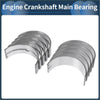 Set of 10 metallic main bearings with polished reflective surface and curved design for toyota dyna 1984-1988 engines