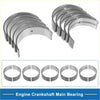 Set of silver tone steel main bearings with engraved markings for Toyota Land Cruiser 2002-2010 engine crankshaft