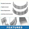 Main bearing set for toyota land cruiser 2002-2010 silver metallic engine bearing shells with smooth polished finish