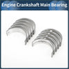 Main bearing set for Toyota Sprinter 1990-1999 with polished silver metallic crankshaft main bearings and curved design