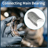 Silver metallic main bearing set for toyota starlet showing a worn connecting bearing and a complete set view