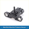 Black plastic manifold absolute pressure sensor for toyota tacoma with metallic threaded ports and central cylindrical part