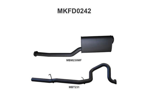 Manta 2.5" Cat Back Exhaust Fits NC/DC Fairlane & Ltd