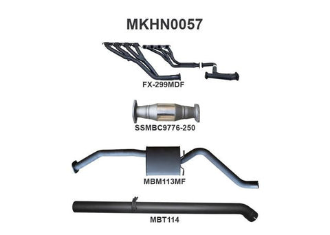Manta 2.5" Exhaust With Extractors Fits VP VR VS Sedan 5L