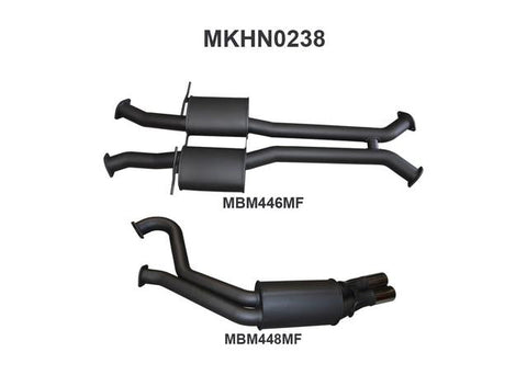 Manta 3" Dual Cat Back Exhaust Quiet Fits VU VY VZ V8 Ute