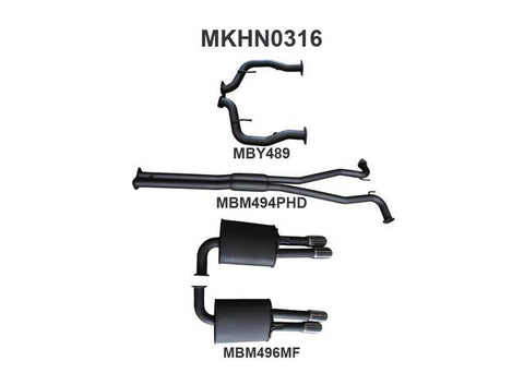 Manta 2.5" Dual Cat Back Exhaust Fits WM Statesman