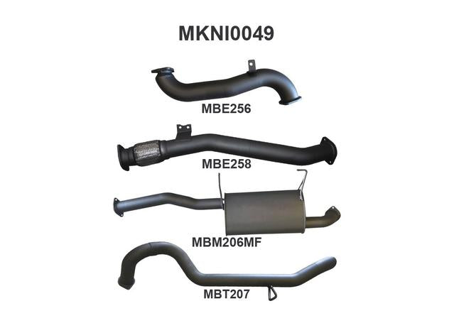 Manta 3" Turbo Back Exhaust Without Cat Fits Patrol GU