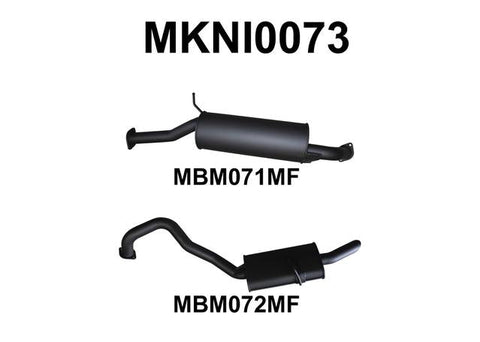Manta 2.5" Catback Exhaust Quiet Fits Patrol GU 4.8L