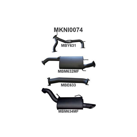 Manta 3" Cat Back Exhaust Quiet Fits Patrol Y62 V8 5.6L