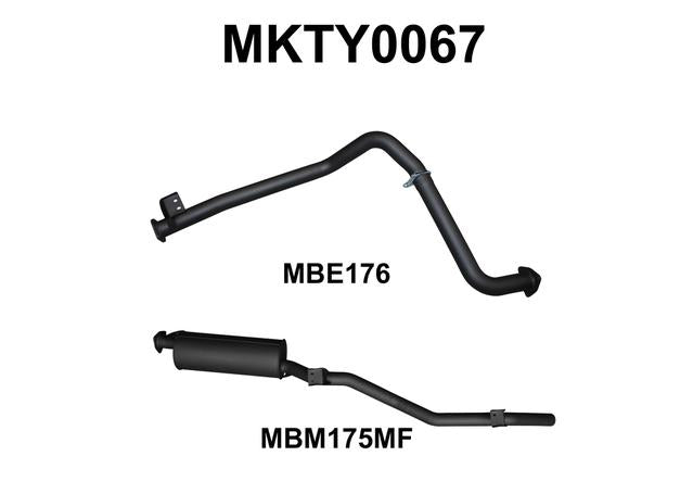 Manta 2.5" Exhaust Off Engine Pipe/Extractors Quiet Fits