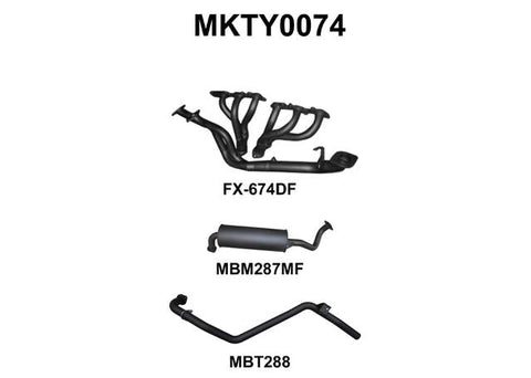 Manta 2.5" Exhaust With Extractor Fits Landcruiser FZJ80