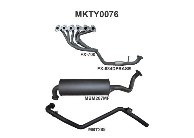 Manta 2.5" Exhaust With Extractor Quiet Fits Landcruiser