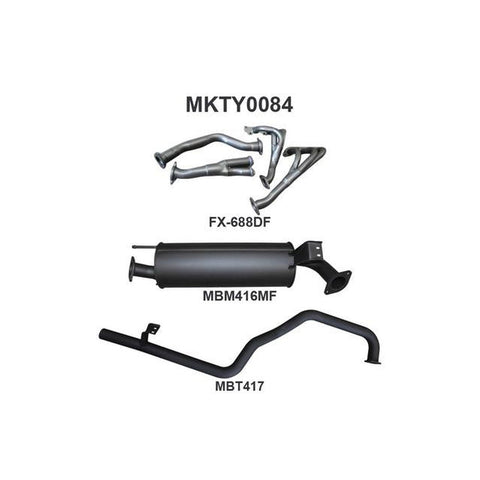 Manta 2.5" Exhaust With Extractor Fits FZJ105 4.5L