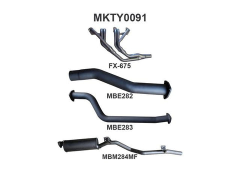 Manta 2.5" Exhaust With Extractor Fits Landcruiser FJ75