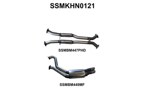 Manta 3" Dual Cat Back Exhaust Fits VT-VZ V8 Sedan