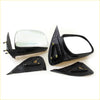 Black plastic manual door wing mirror assembly with chrome reflective surface for toyota hilux 2005-2012 shown from back